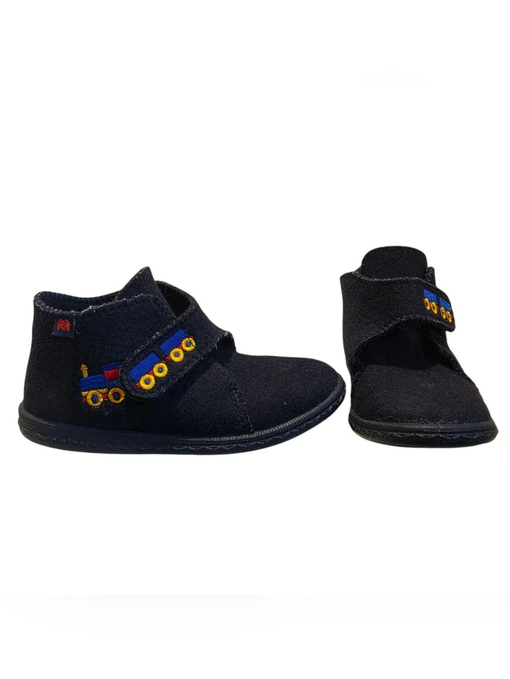 Elefanten Vintage Navy Blue Wool Boots Train Motif Toddler Size 11 Outdoor